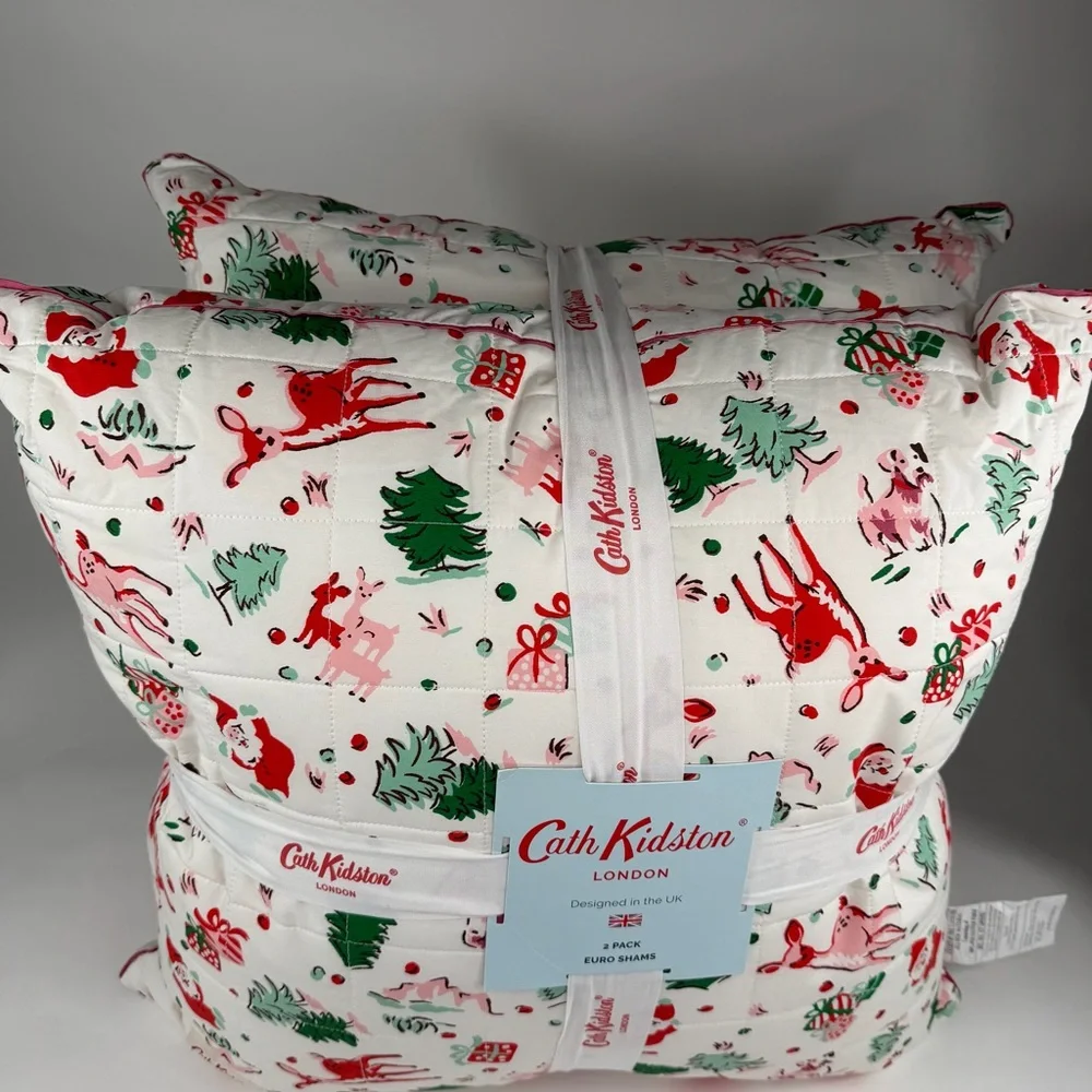 Cath Kidston Ditsy Deer Pink 12 PC Christmas Bundle ~ Precious NWT ~ Queen
